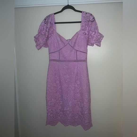 Two Sisters Lavender Lace Dress - Picture 2 of 5